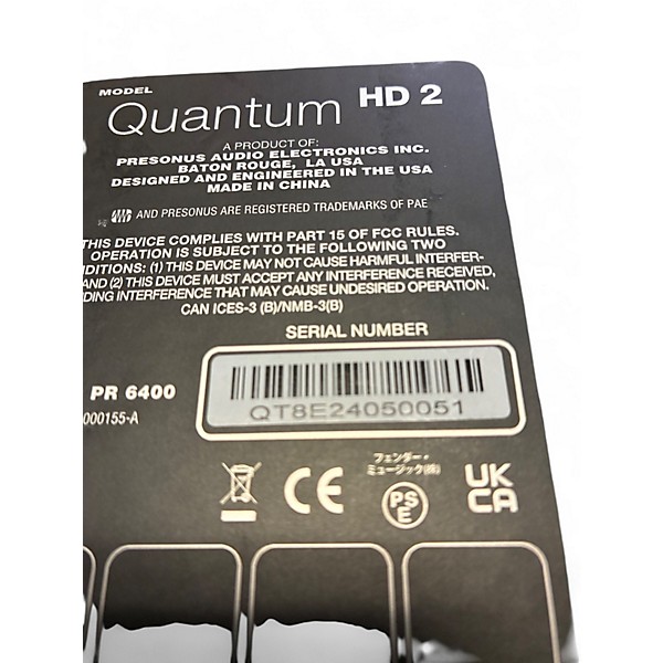 Used PreSonus Quantum HD 2 Audio Interface