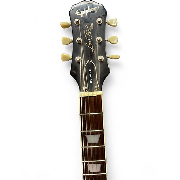 Used 1998 Epiphone Les Paul Standard Black Solid Body Electric Guitar