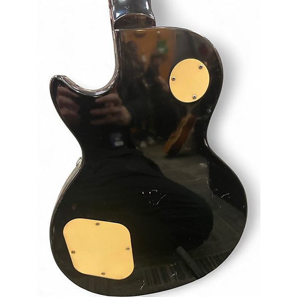 Used 1998 Epiphone Les Paul Standard Black Solid Body Electric Guitar
