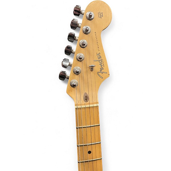 Used 2004 Fender American Standard Stratocaster Olympic White Solid Body Electric Guitar