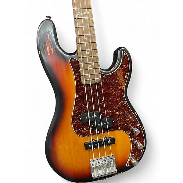 Used ESP LTD Vintage 204 Sunburst Electric Bass Guitar