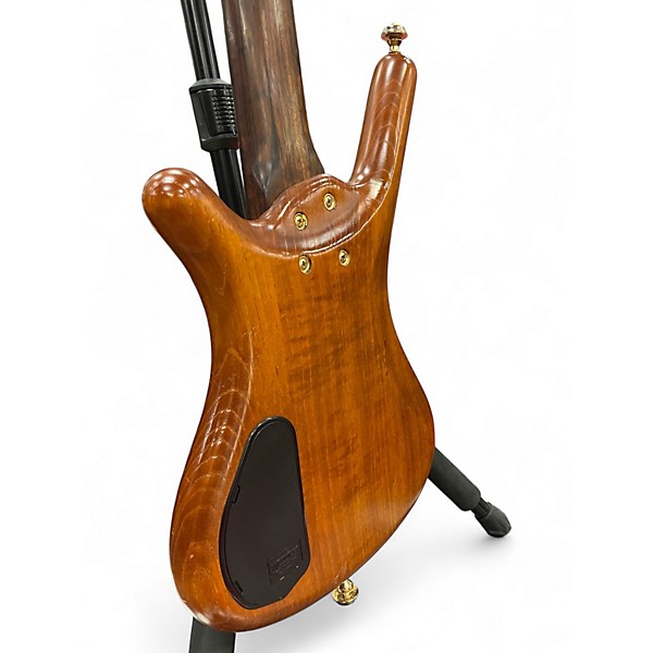 Used 2003 Warwick FNA Jazzman 5 String Amber Electric Bass Guitar