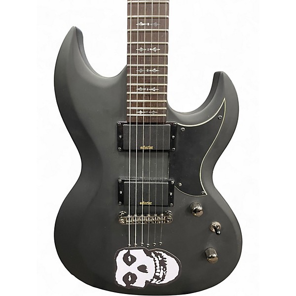 Used Schecter Guitar Research Demon S-II Satin Black Solid Body Electric Guitar