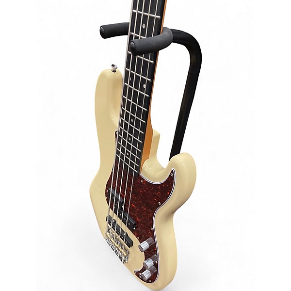 Used Harley Benton Deluxe Series Antique White Electric Bass Guitar