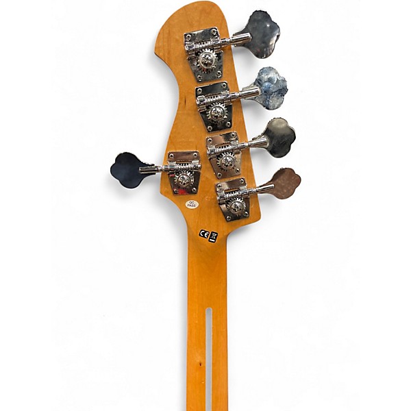 Used Harley Benton Deluxe Series Antique White Electric Bass Guitar