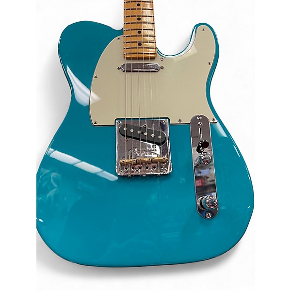 Used 2023 Fender American Professional II Telecaster Miami Blue Solid Body Electric Guitar