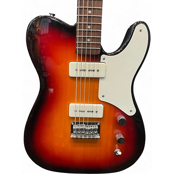 Used Squier Paranormal Baritone Cabronita Telecaster Sunburst Solid Body Electric Guitar