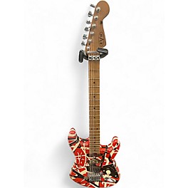 Used EVH FRANKENSTRAT RELIC RED AND WHITE Solid Body Electric Guitar