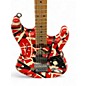 Used EVH FRANKENSTRAT RELIC RED AND WHITE Solid Body Electric Guitar