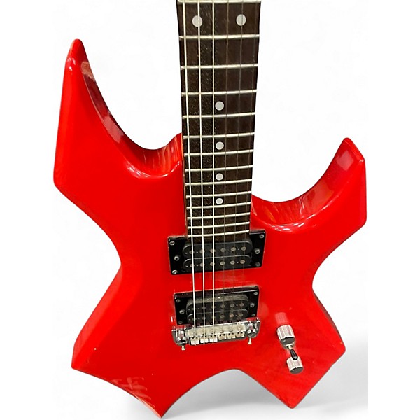 Used B.C. Rich Bronze Series Warlock Flat Red Solid Body Electric Guitar