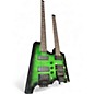 Used Unbranded Double Neck  Green Burst Electric Bass Guitar thumbnail