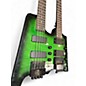 Used Unbranded Double Neck  Green Burst Electric Bass Guitar