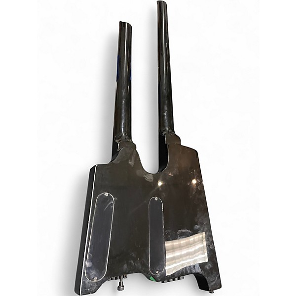 Used Unbranded Double Neck  Green Burst Electric Bass Guitar