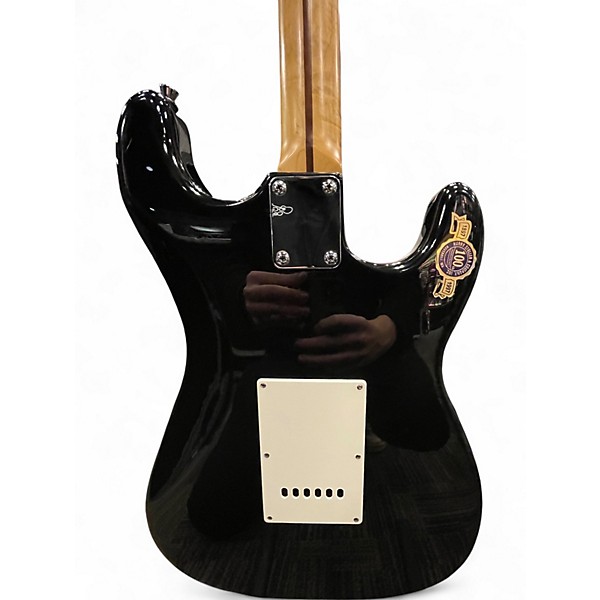 Used Johnson Strat Style left handed Black Solid Body Electric Guitar