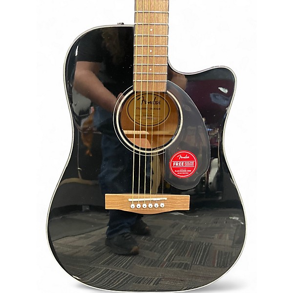 Used Fender CD60 SCE Black Acoustic Electric Guitar