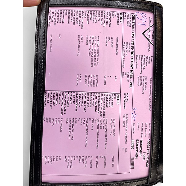 Used Fender Custom LTD 59 RST Stratocaster Heavy Relic Vintage Blonde Solid Body Electric Guitar