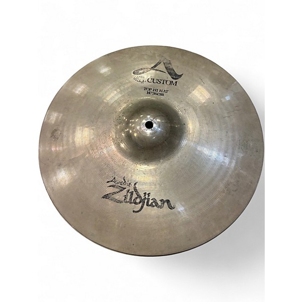 Used Zildjian 14in A Custom Hi Hat Pair Cymbal