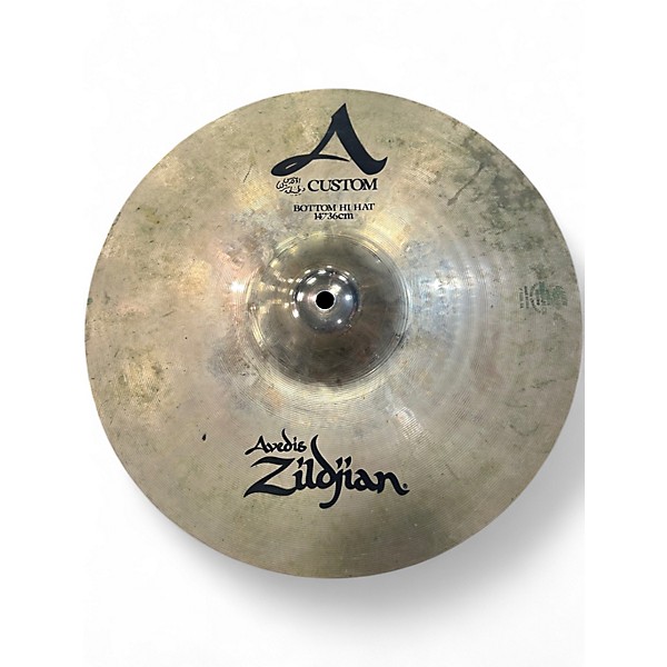 Used Zildjian 14in A Custom Hi Hat Pair Cymbal