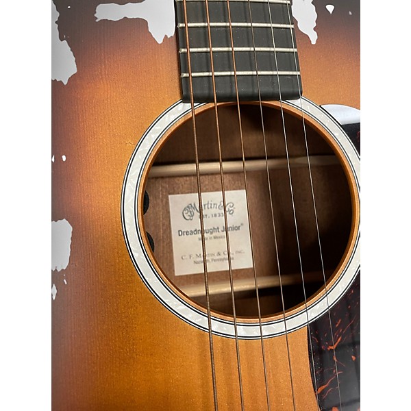 Used Martin DJR10E Sunburst Acoustic Electric Guitar
