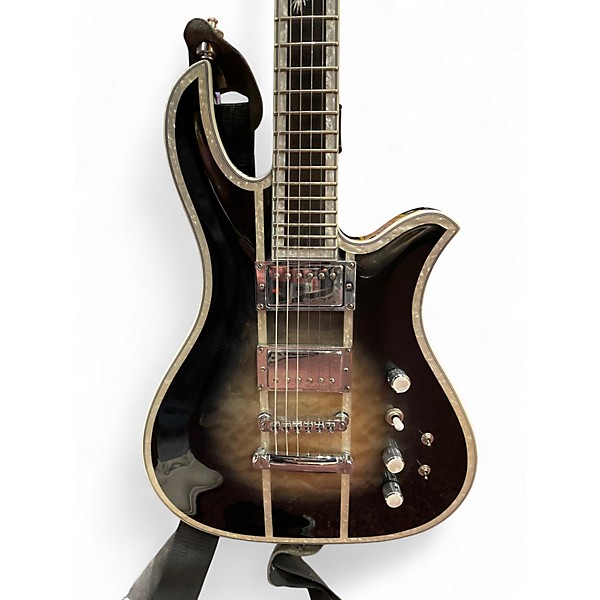 Used B.C. Rich Eagle Deluxe Black to Gold Solid Body Electric Guitar
