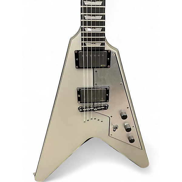 Used Schecter  V-1 Platinum Platinum Solid Body Electric Guitar