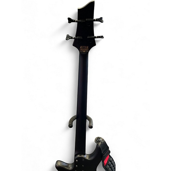 Used Schecter Guitar Research Stiletto Custom 4 String Black Electric Bass Guitar