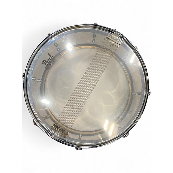 Used Pearl 6.5X14 Modern Utility Steel Snare Silver Drum