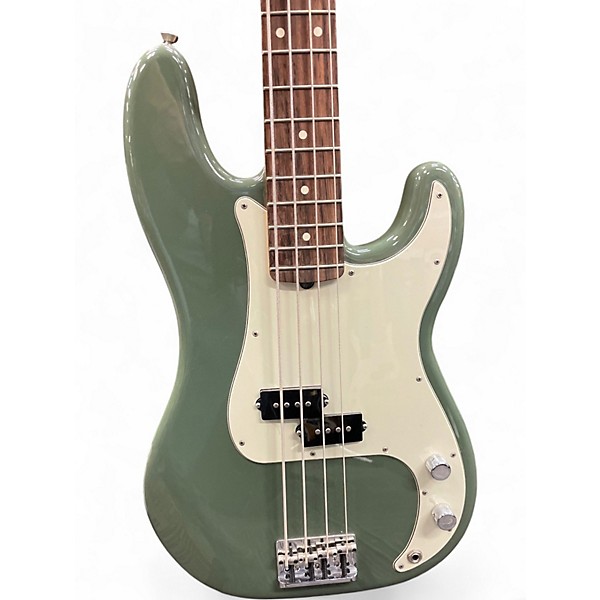 Used 2017 Fender American Professional Precision Bass OLIVE Electric Bass Guitar
