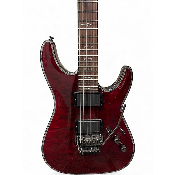Used Schecter Guitar Research Hellraiser C1 Trans Red Solid Body Electric Guitar