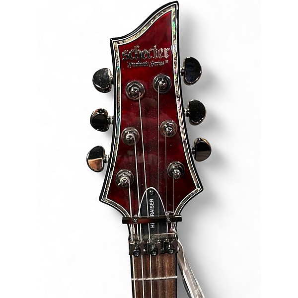 Used Schecter Guitar Research Hellraiser C1 Trans Red Solid Body Electric Guitar