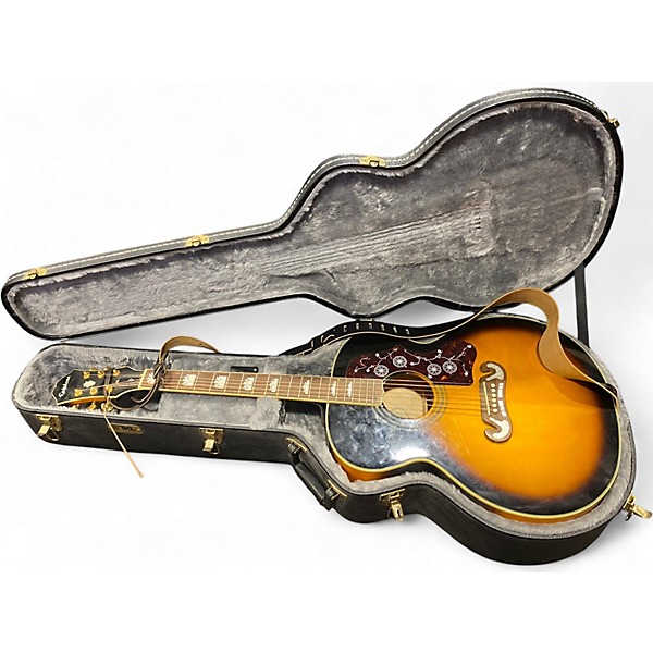 Used Epiphone EJ200 Vintage Sunburst Acoustic Guitar