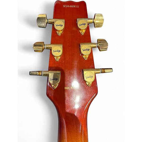 Vintage 1990s Vantage 655 Cherry Sunburst Hollow Body Electric Guitar
