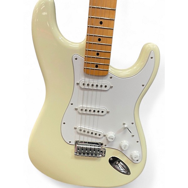 Used Fender Standard Stratocaster Olympic White Solid Body Electric Guitar