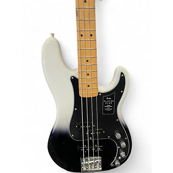 Used Fender Player Plus Active Precision Bass Silver Smoke Electric Bass Guitar