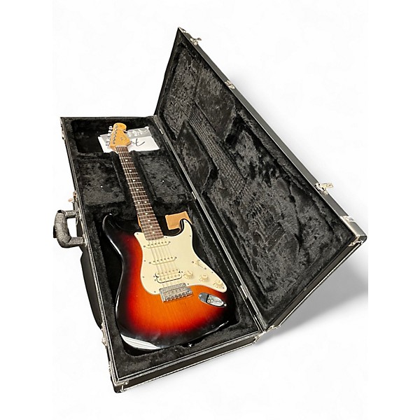 Used Fender American Standard Stratocaster HSS 3 Tone Sunburst Solid Body Electric Guitar