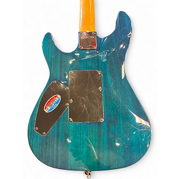 Used Schecter Guitar Research Omen Extreme 6 Trans Blue Solid Body Electric Guitar