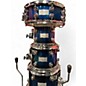 Used Mapex 7 Piece Saturn Series Blue to Black Fade Sparkle Drum Kit