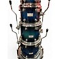 Used Mapex 7 Piece Saturn Series Blue to Black Fade Sparkle Drum Kit
