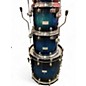 Used Mapex 7 Piece Saturn Series Blue to Black Fade Sparkle Drum Kit