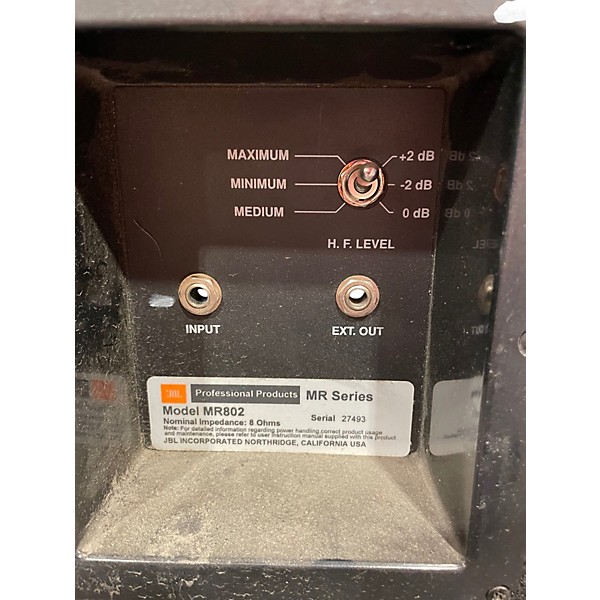 Used JBL MR802 Unpowered Speaker