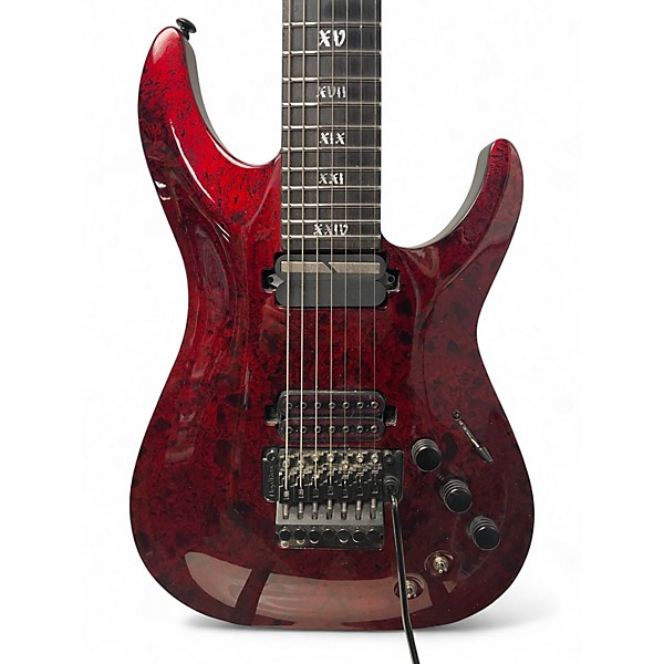 Used Schecter Guitar Research C-7 FR-S Apocalypse Red Reign Solid Body Electric Guitar