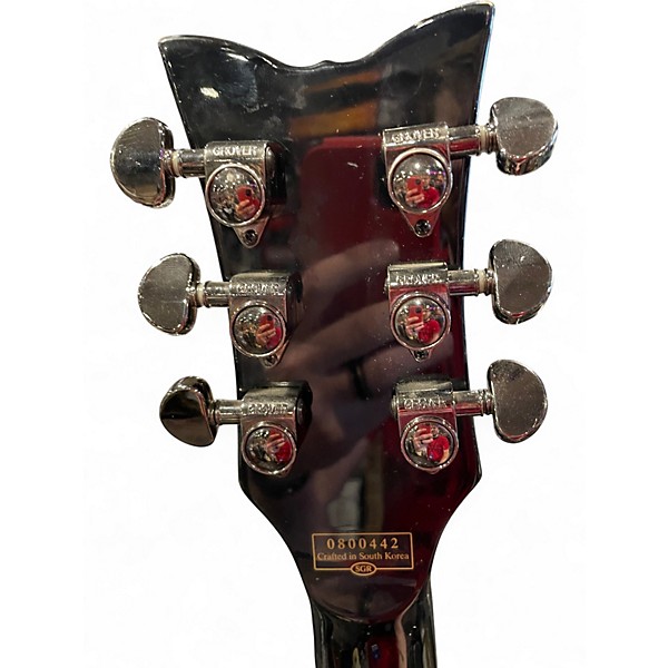 Used Schecter Guitar Research S1 BLACKJACK Black Solid Body Electric Guitar