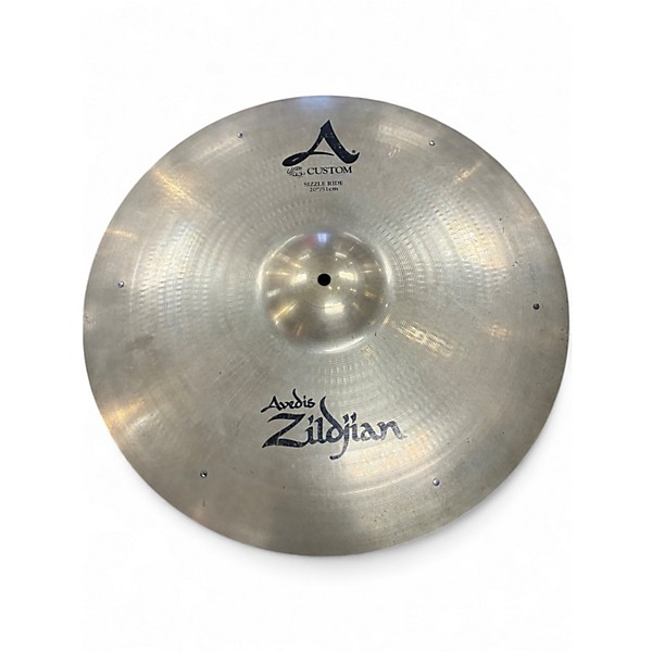 Used Zildjian 20in A Custom Sizzle Ride Cymbal