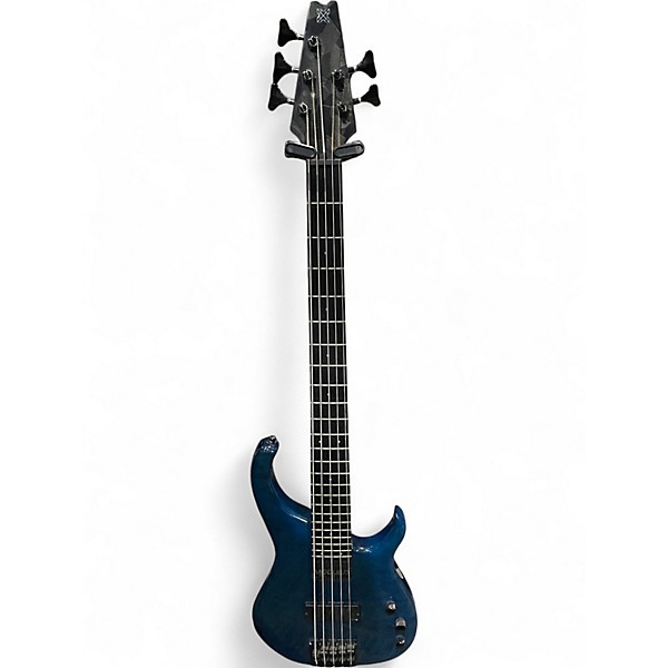 Used Modulus Guitars Q5 Quantum 5 String Blue Electric Bass Guitar