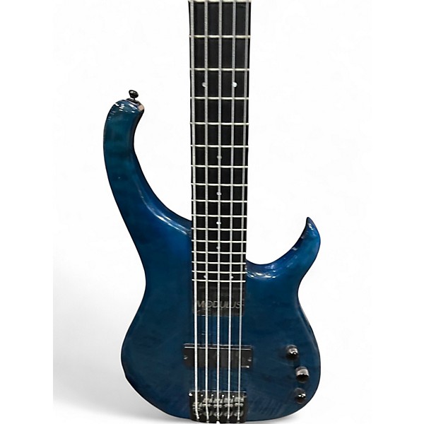 Used Modulus Guitars Q5 Quantum 5 String Blue Electric Bass Guitar