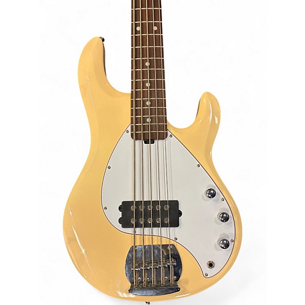 Used Sterling by Music Man sub sting ray 5 Antique White Electric Bass Guitar
