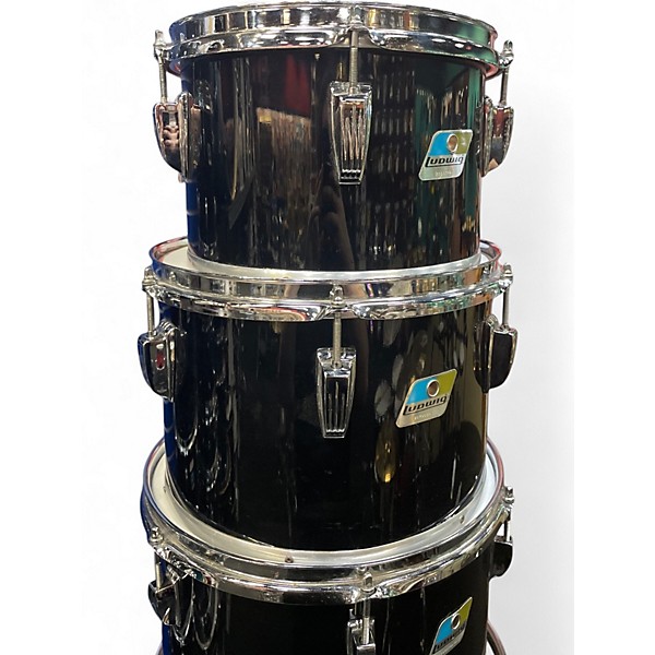 Used Ludwig 6 Piece Classic Maple Black Drum Kit