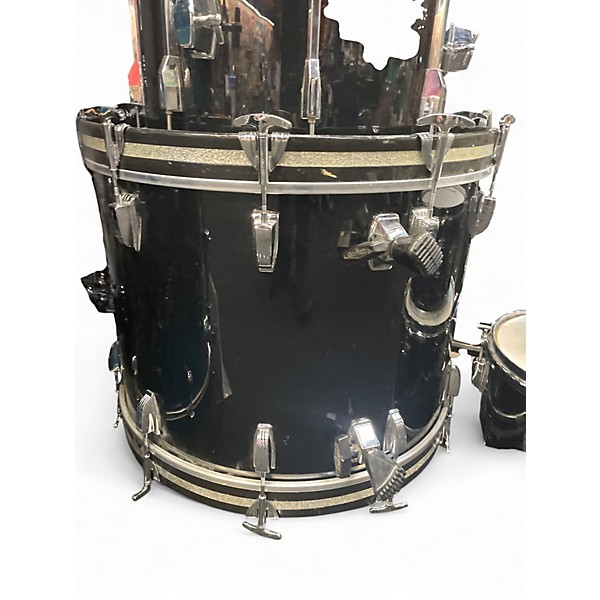Used Ludwig 6 Piece Classic Maple Black Drum Kit