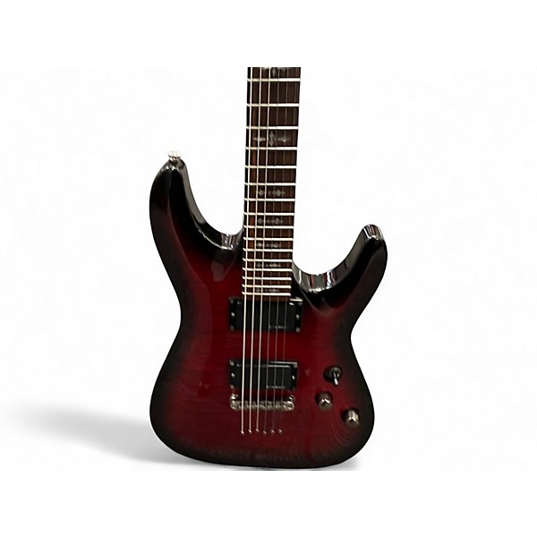 Used Schecter Guitar Research Demon 6 Trans Red Solid Body Electric Guitar