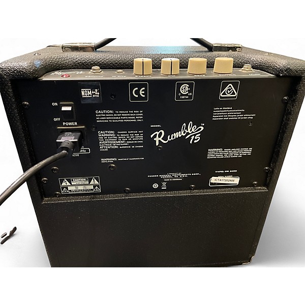 Used Fender Rumble 15 15W 1X8 Bass Combo Amp